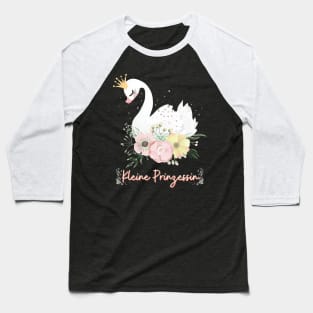 Schwan Kleine Prinzessin Blumen Süß Baseball T-Shirt